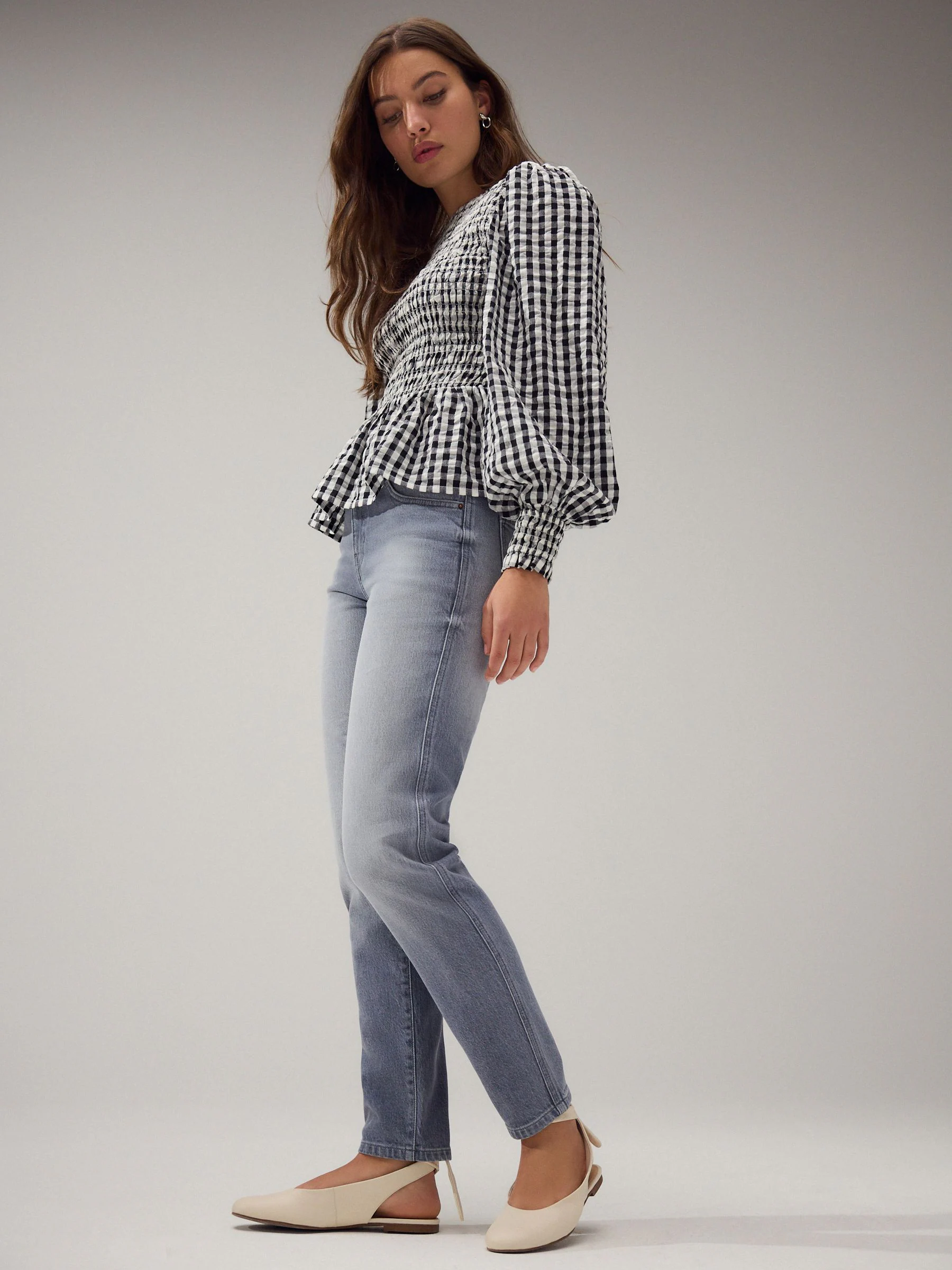 Grijs - Mom comfort stretch jeans