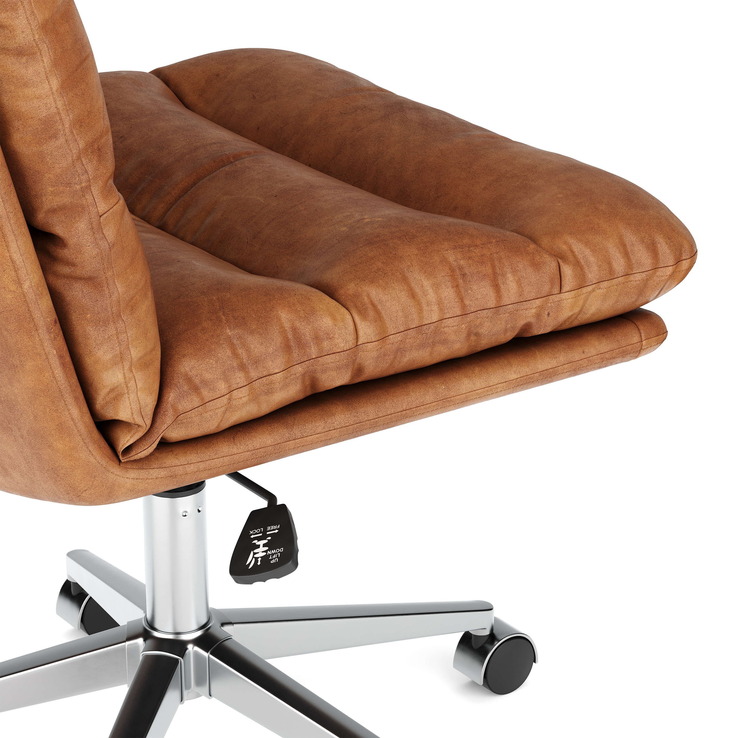 Bürostuhl Leder BILES braun