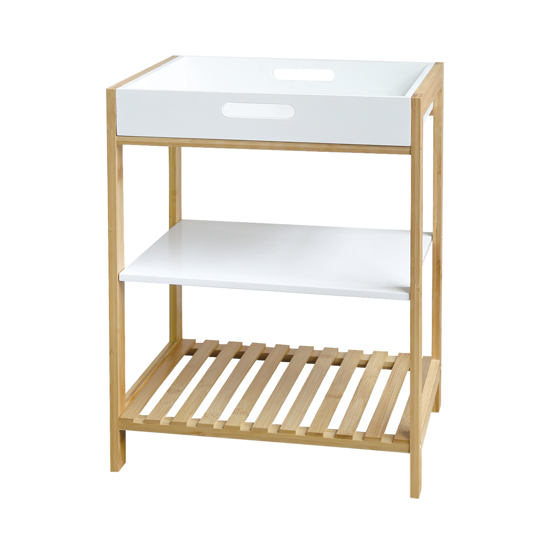 FS-STAR Bambusregal mit Tablett 40x30x50cm