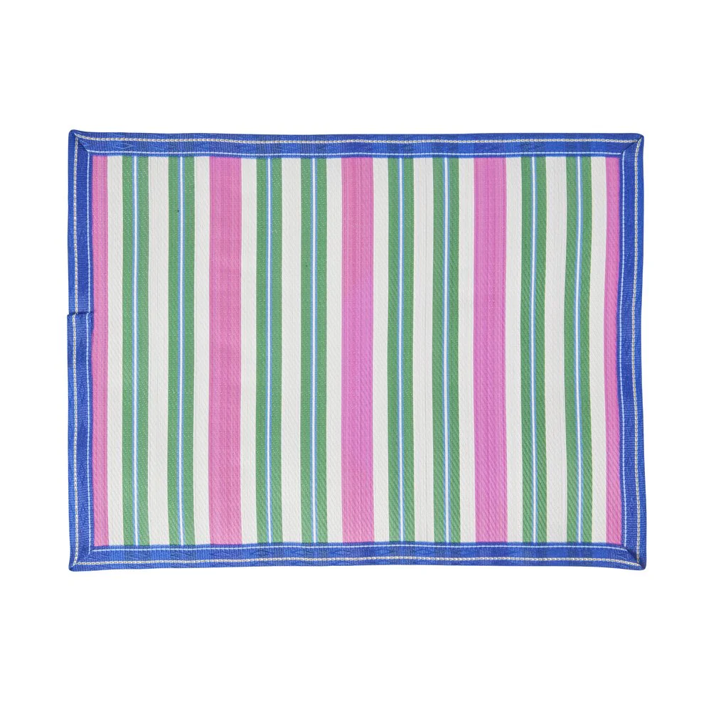 RICE  Recycled dækkeserviet - pink/grøn