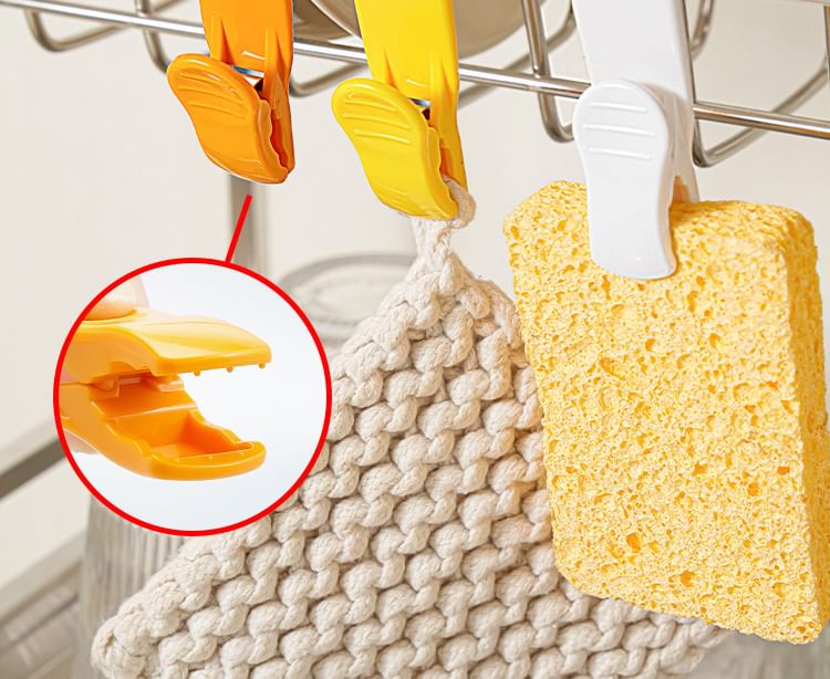 opholyee - Set van 4: Plastic haak met pin