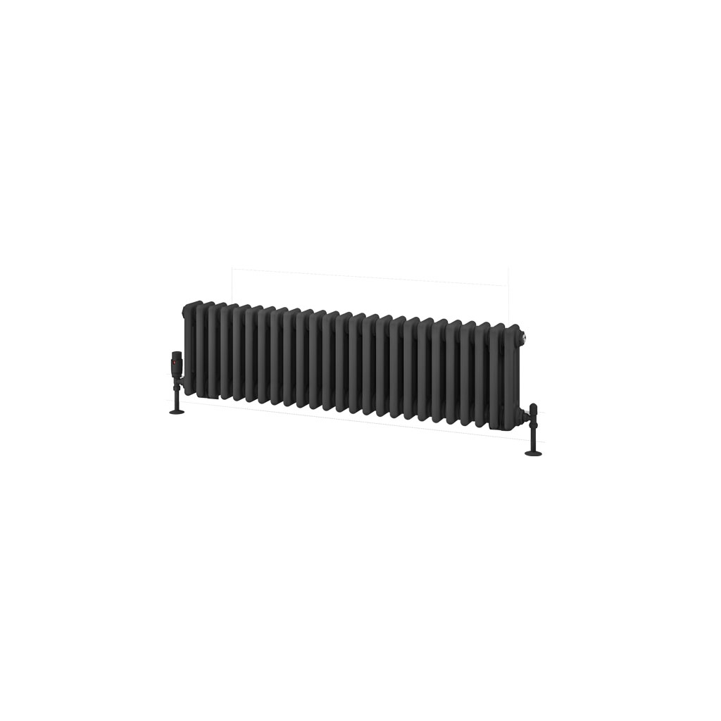 Eastbrook Rivassa 3 koloms verwarming 30x114,8cm Antraciet 1118 watt