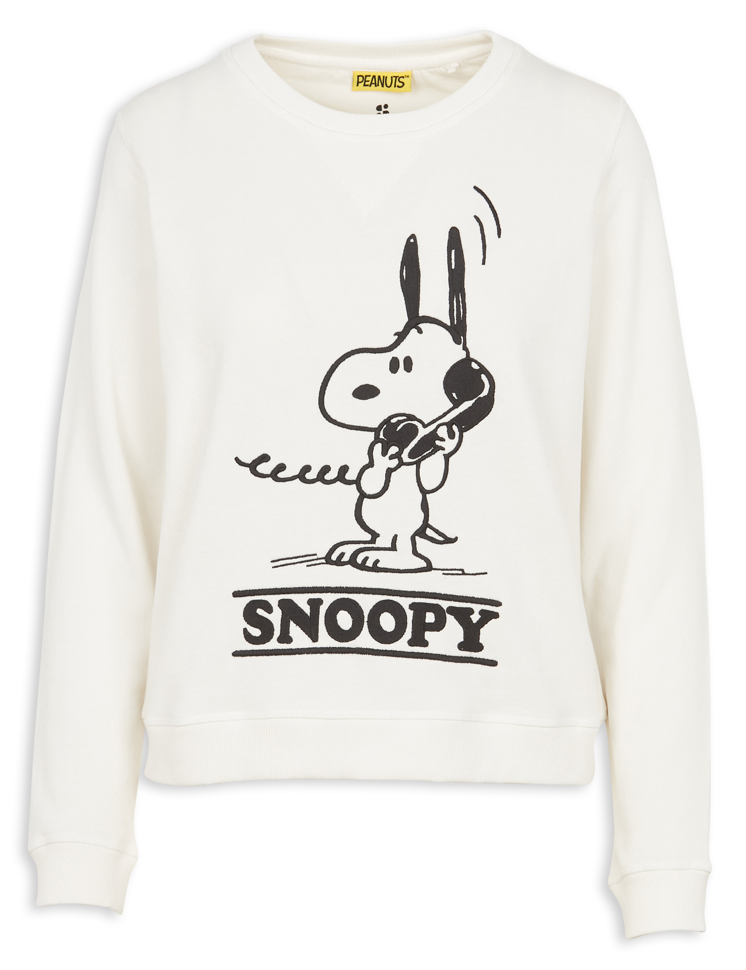SKATE - Sweat col rond brodé en coton | Blanc