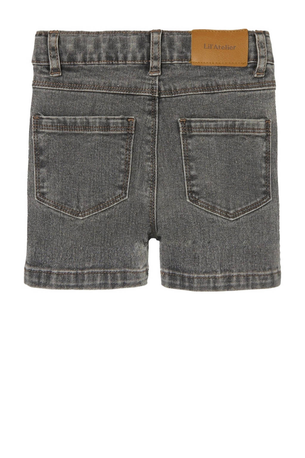 LIL' ATELIER regular fit denim short NMMRYAN light grey denim