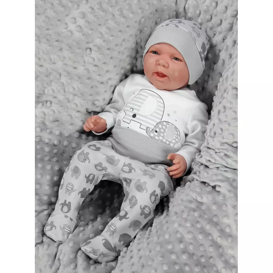 TupTam Baby Bekleidungsset Langarmbody Hose Mütze3 teilig weiß