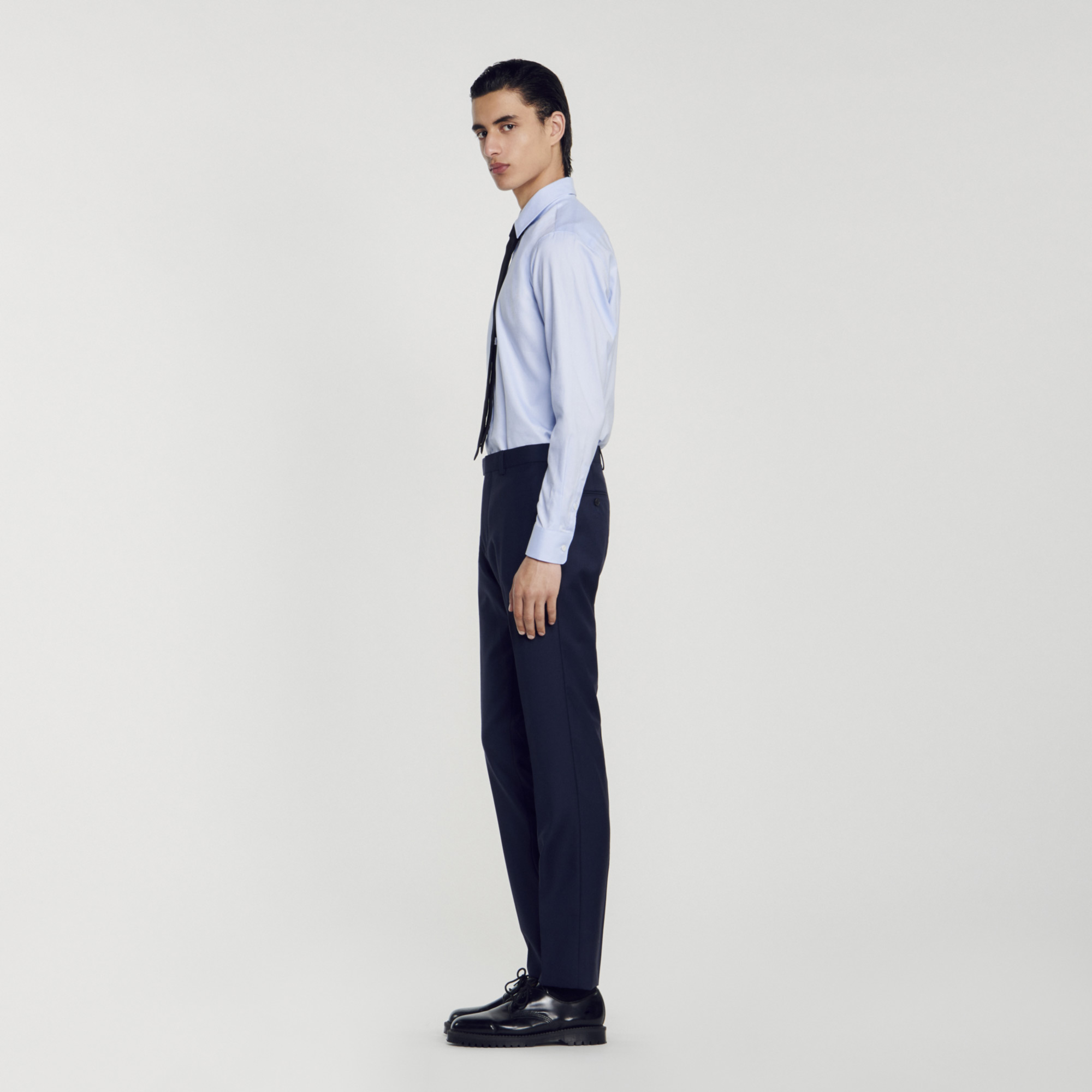 Pantalon de costume en laine stretch