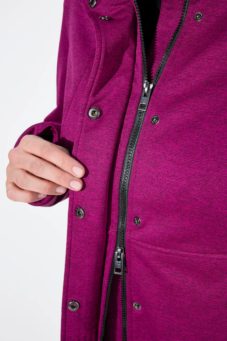 HYPRAR Softshelljacke, wasserabweisend, Kapuze, 2-Wege-Zipper, beere