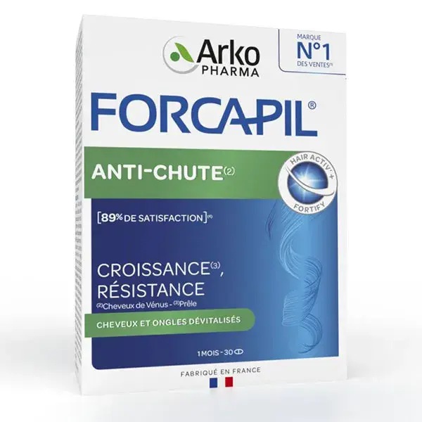 Arkopharma Forcapil Anti-Queda de Cabelo Zinco Vitamina B 30 comprimidos