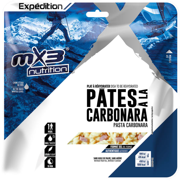 Repas lyophilisé MX3 PATES A LA CARBONARA