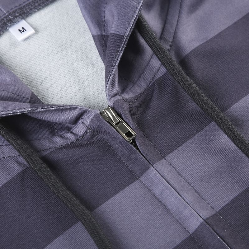 BrickBlack - Gestreepte hoodie met rits