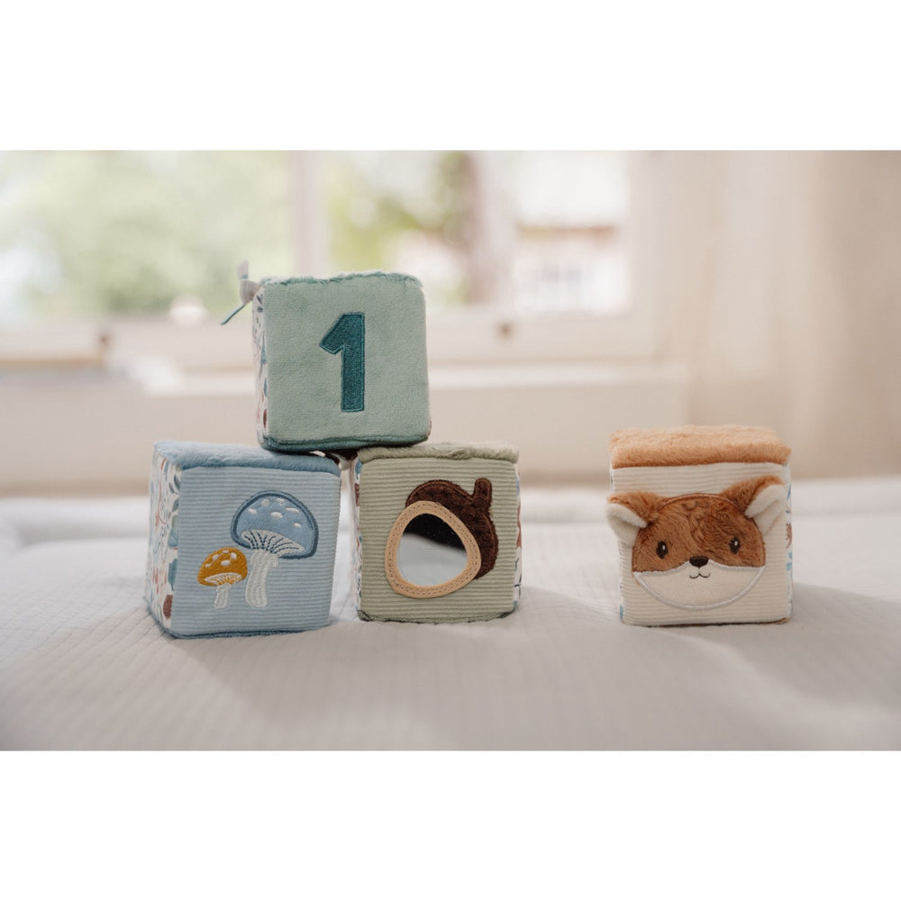 Køb Little Dutch Forest Friends Blue Aktivitetsterninger 4-Pak