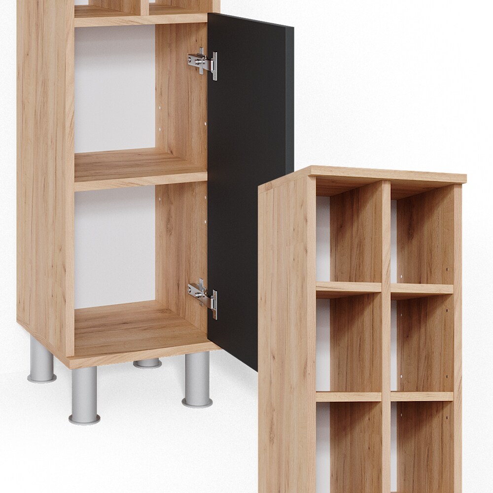Vicco Badschrank Fynn Midischrank 8 Fächer Hochschrank Badezimmerschrank Bad