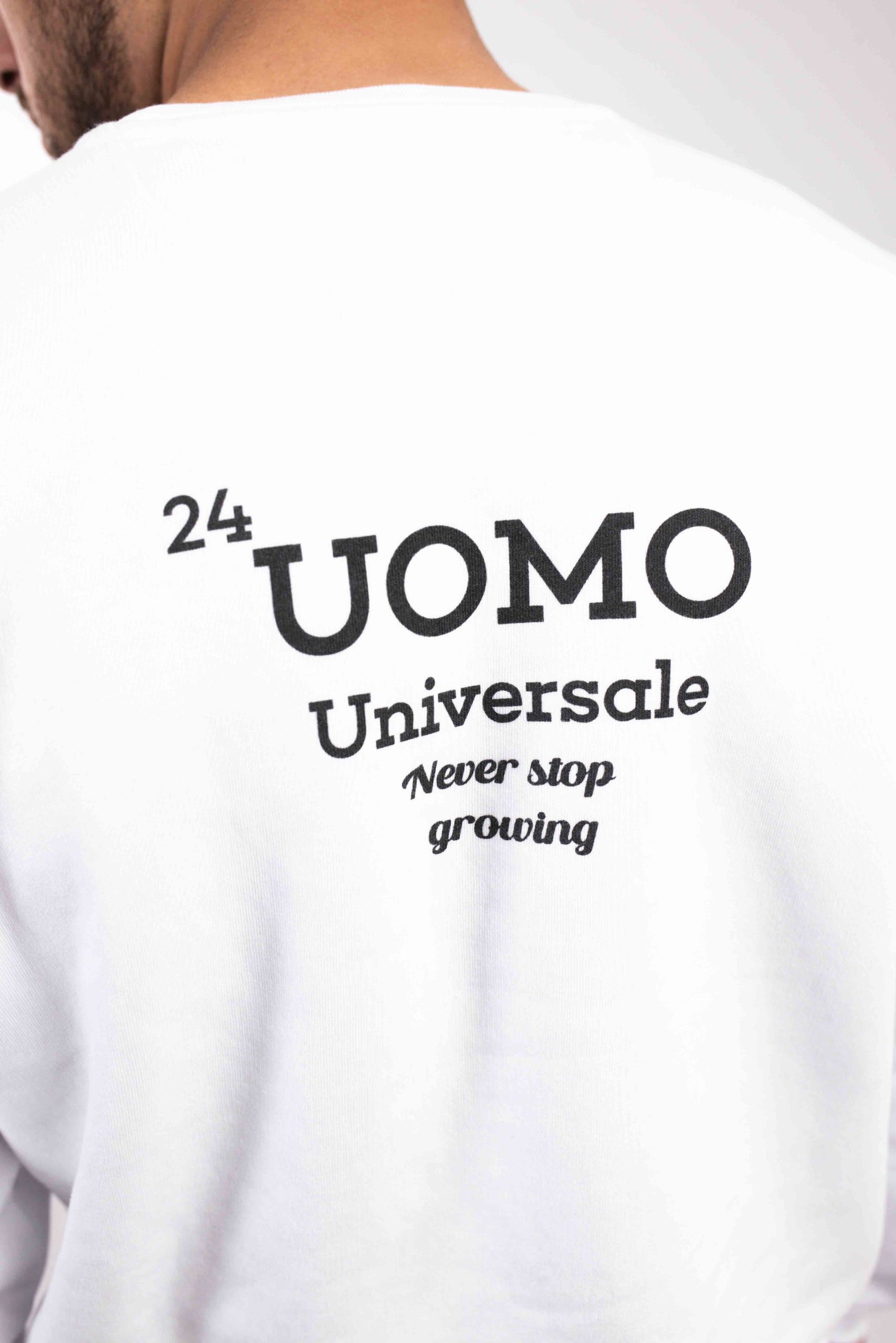 24 Uomo Universale Sweater Heren Wit