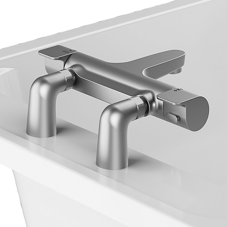 Lot de 2 colonnettes chrome GoodHome