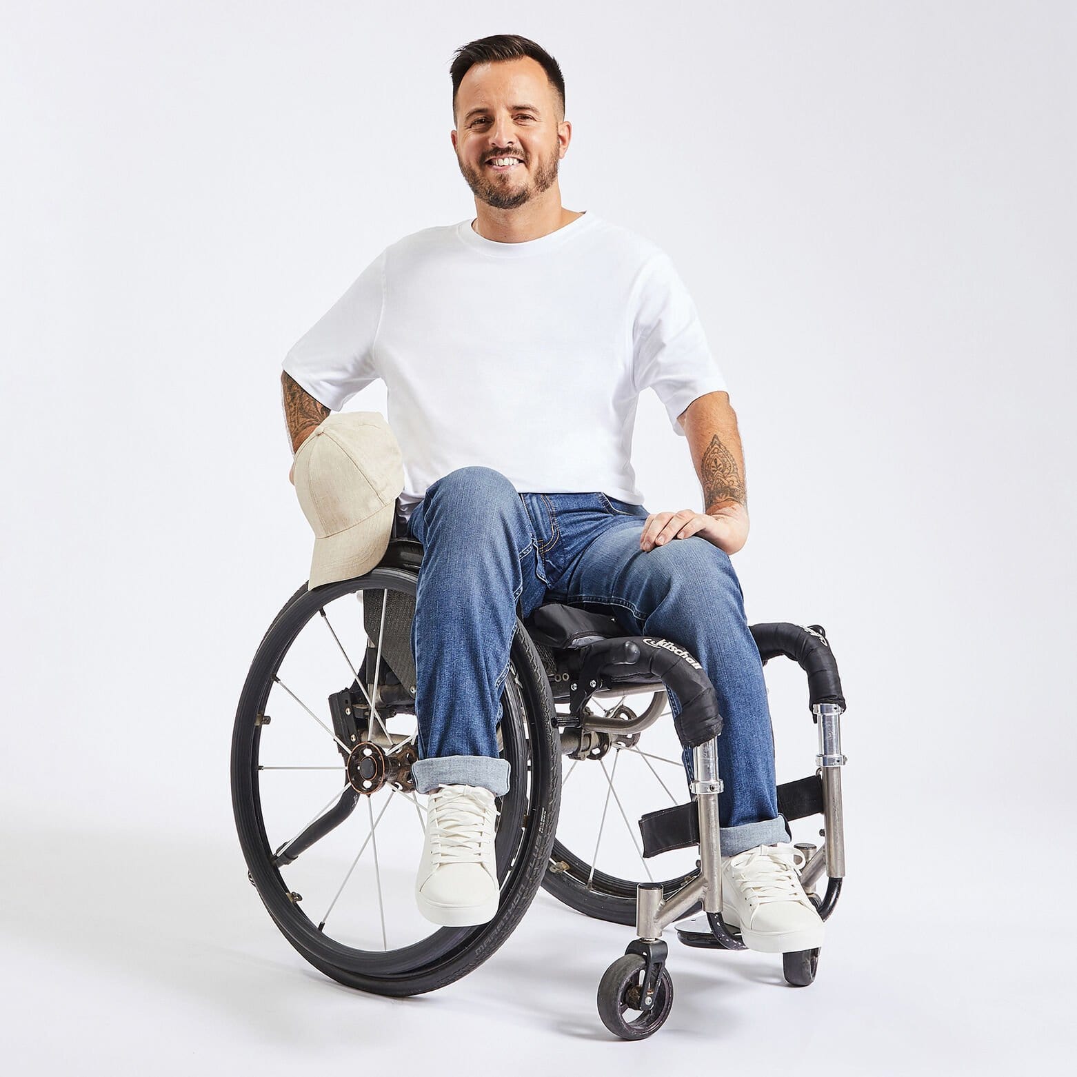 Jean slim pour personne à mobilité réduite Bleu moyen