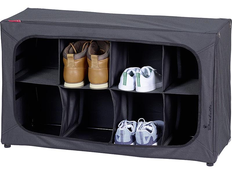 Isabella Campingschrank Schuhschrank anthrazit 85 cm x 50 c Faltbarer Schuh-Organizer für Ausflüge
