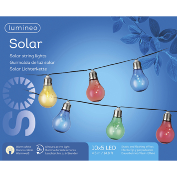 Solar feestverlichtingLED verlichtingcolor 9.5m