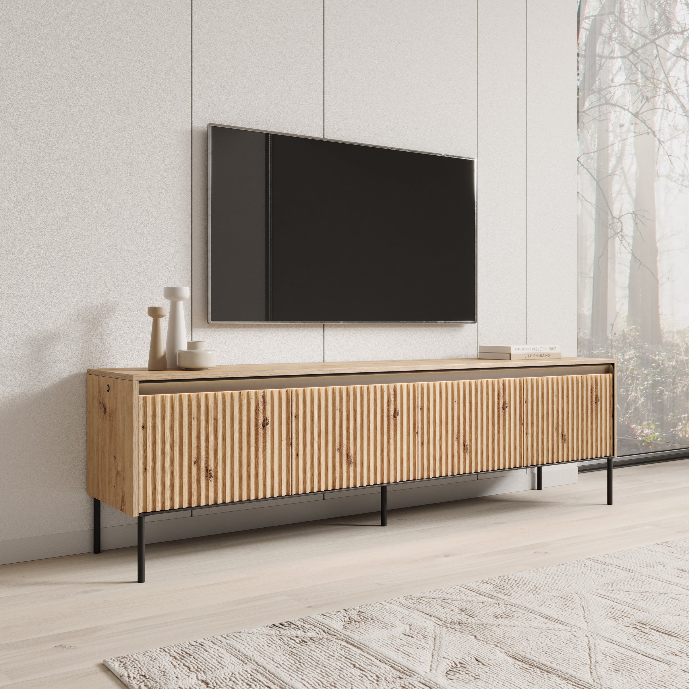 Timoteo - TV-Meubel - Eiken - 193x40x56 cm