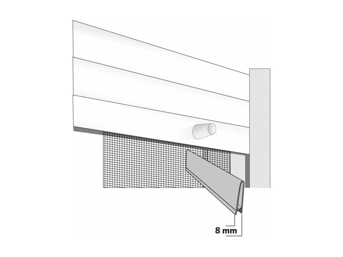 Rideau moustiquaire pour porte fenêtre en polyester 5 lamelles - 125x240 cm