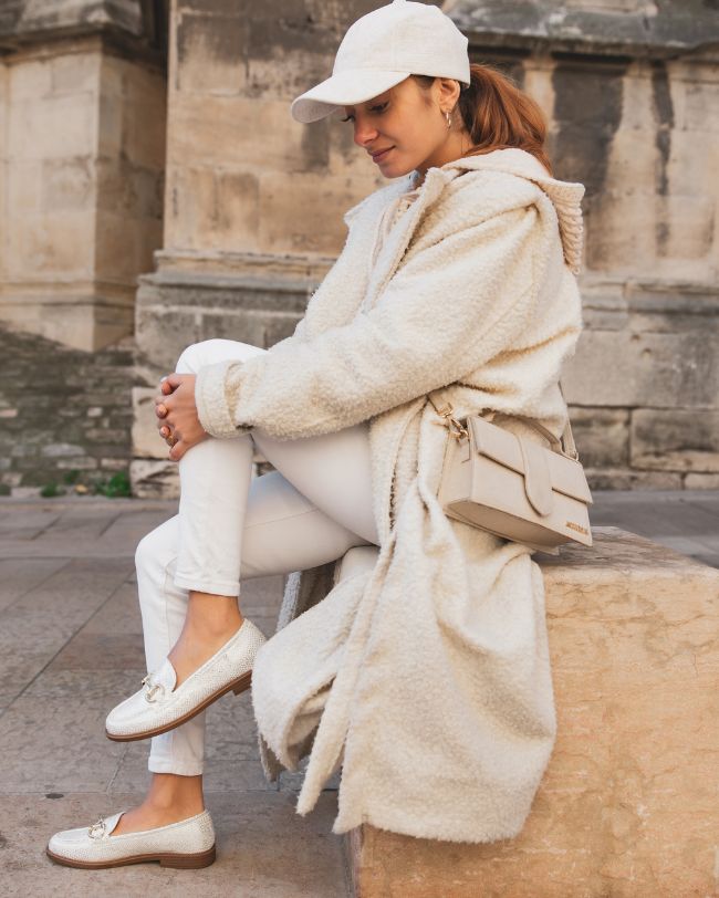 Mocassin femme argenté - Zélie
