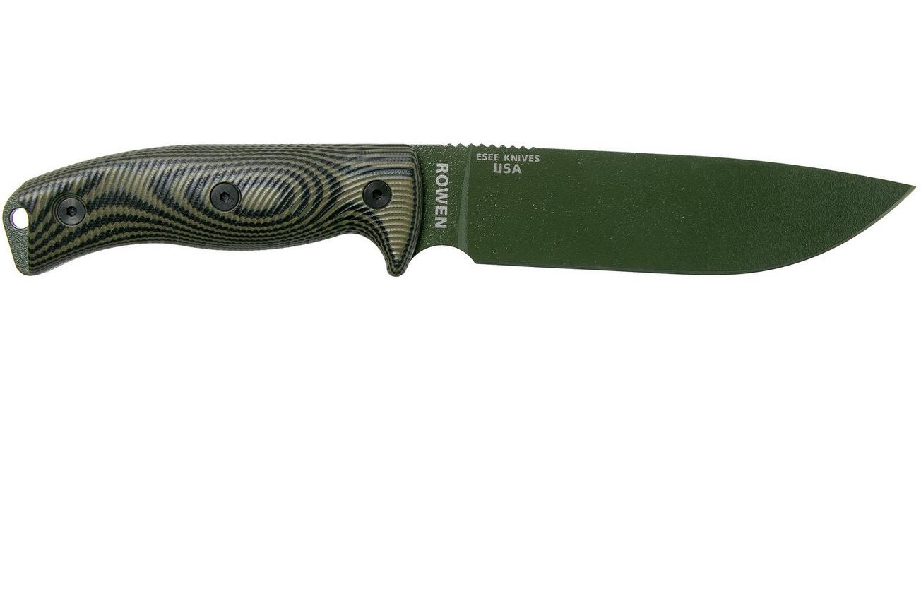ESEE Model 6 OD Green Blade 3D OD Green-Black G10 survivalmes 6POD-003 zwarte schede   clip plate