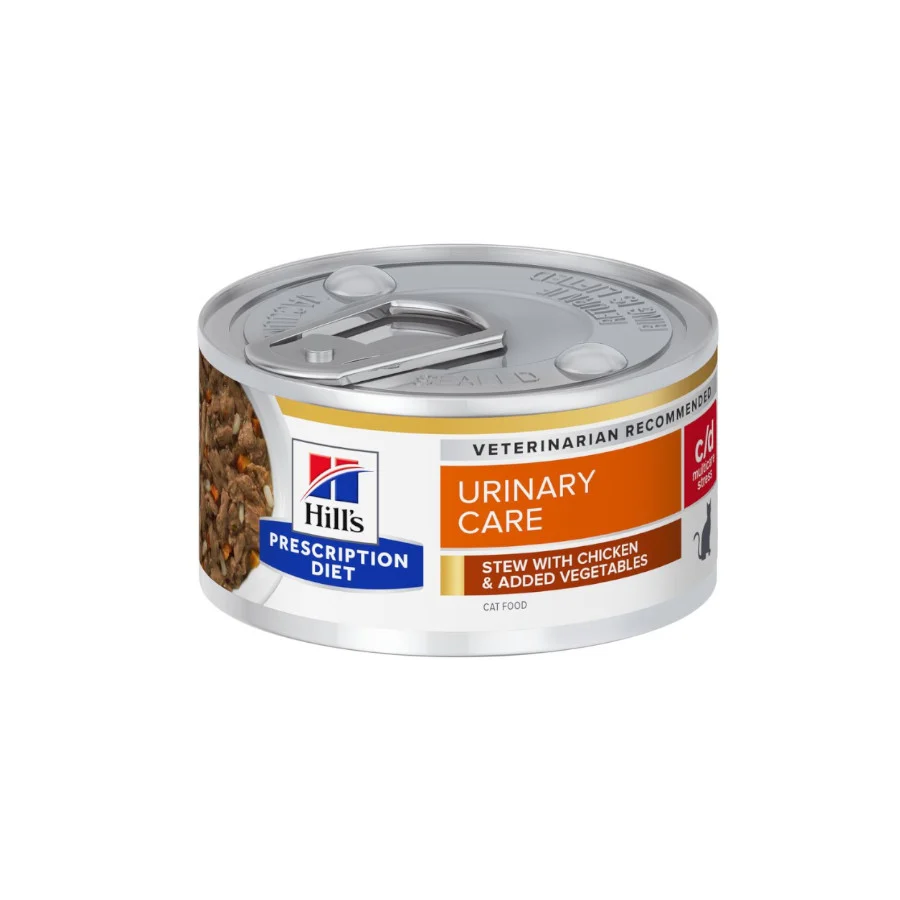 Hill's Prescription Diet Urinary Stress c/d Ensopado de Frango com Legumes (lata) para gatos