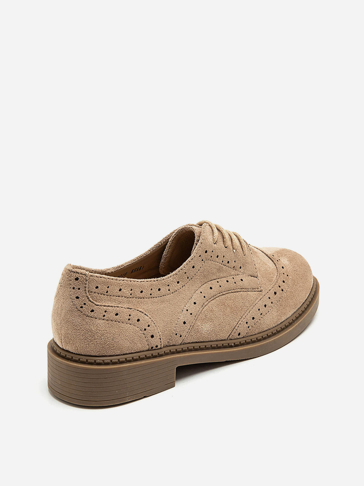 Derbies à détails ajourés- Taupe