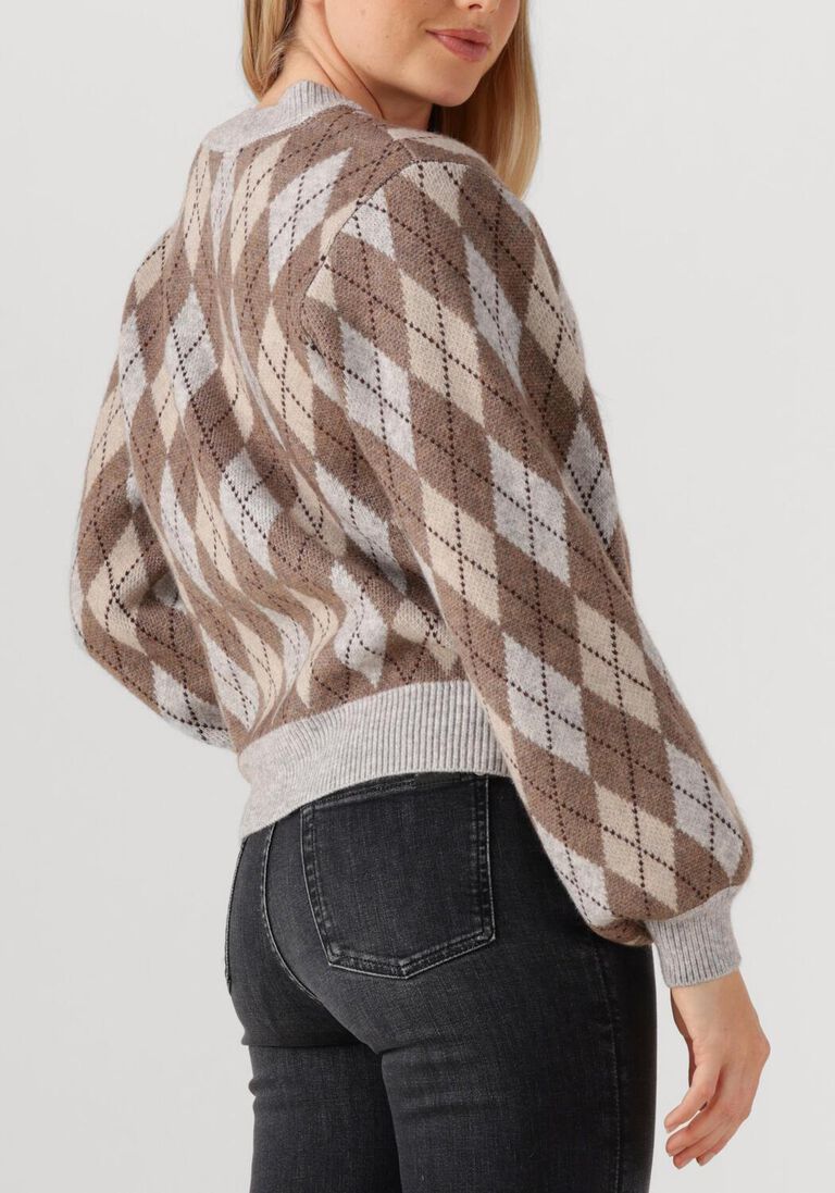 multi co'couture trui row check cardigan