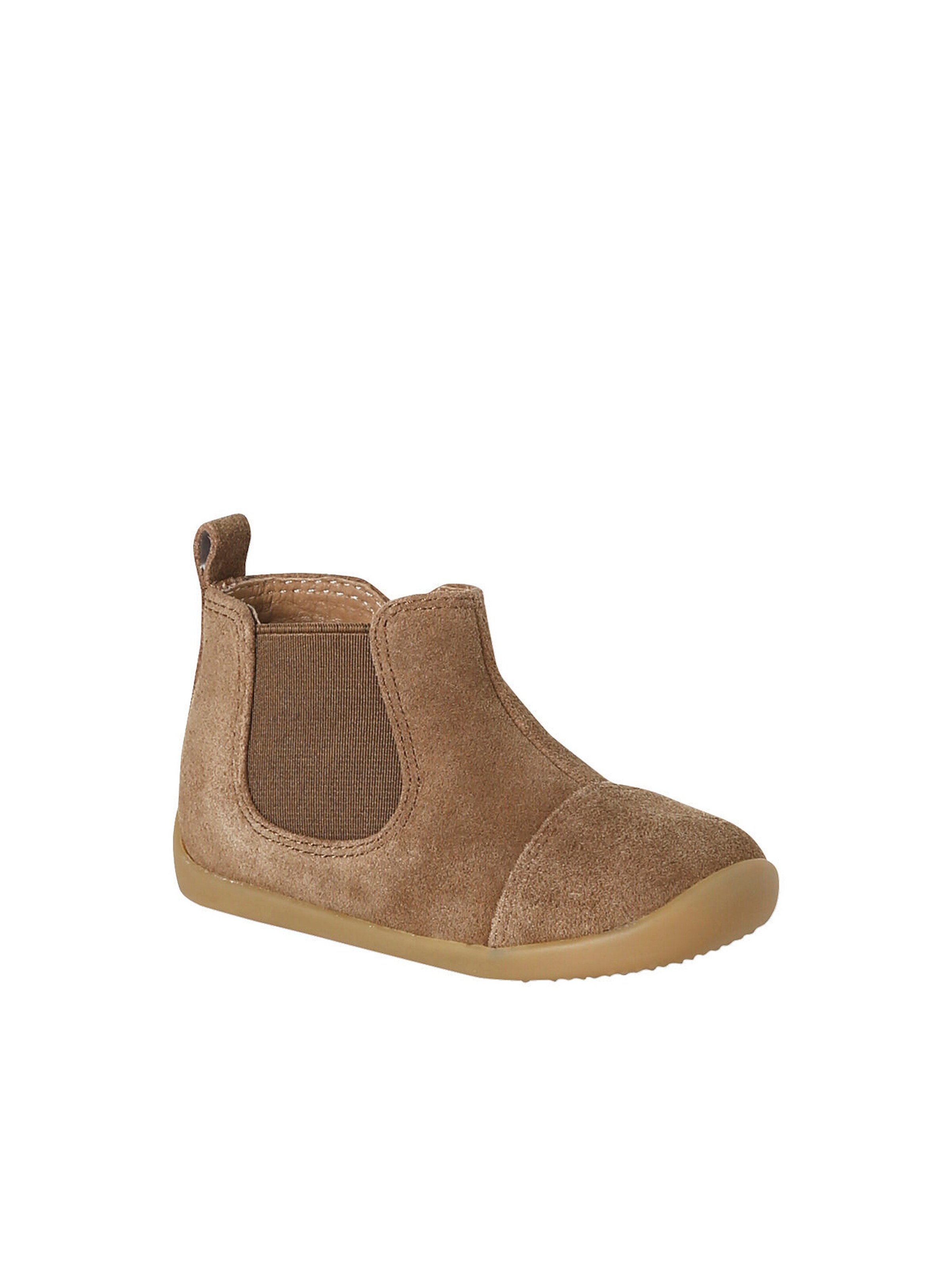 Vertbaudet Weiche Baby Leder-Boots mit Reißverschluss und Gummizug camel