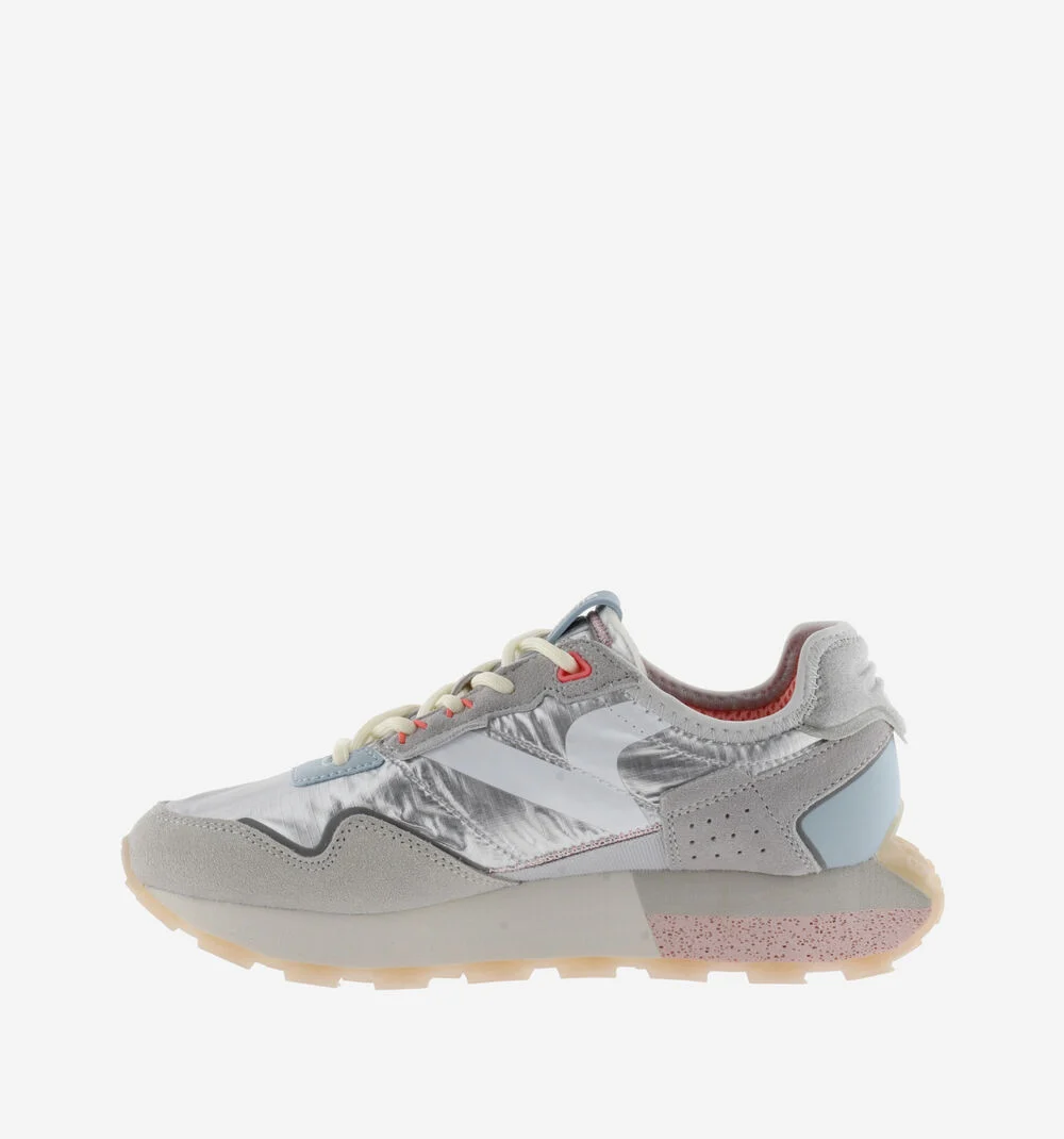 WING - POP METAL NYLON Baskets métallisées pour femme PLATA