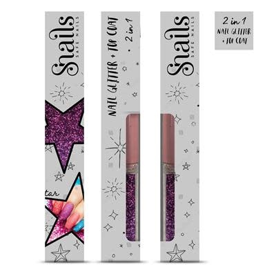 Nagel glitter 2-in-1