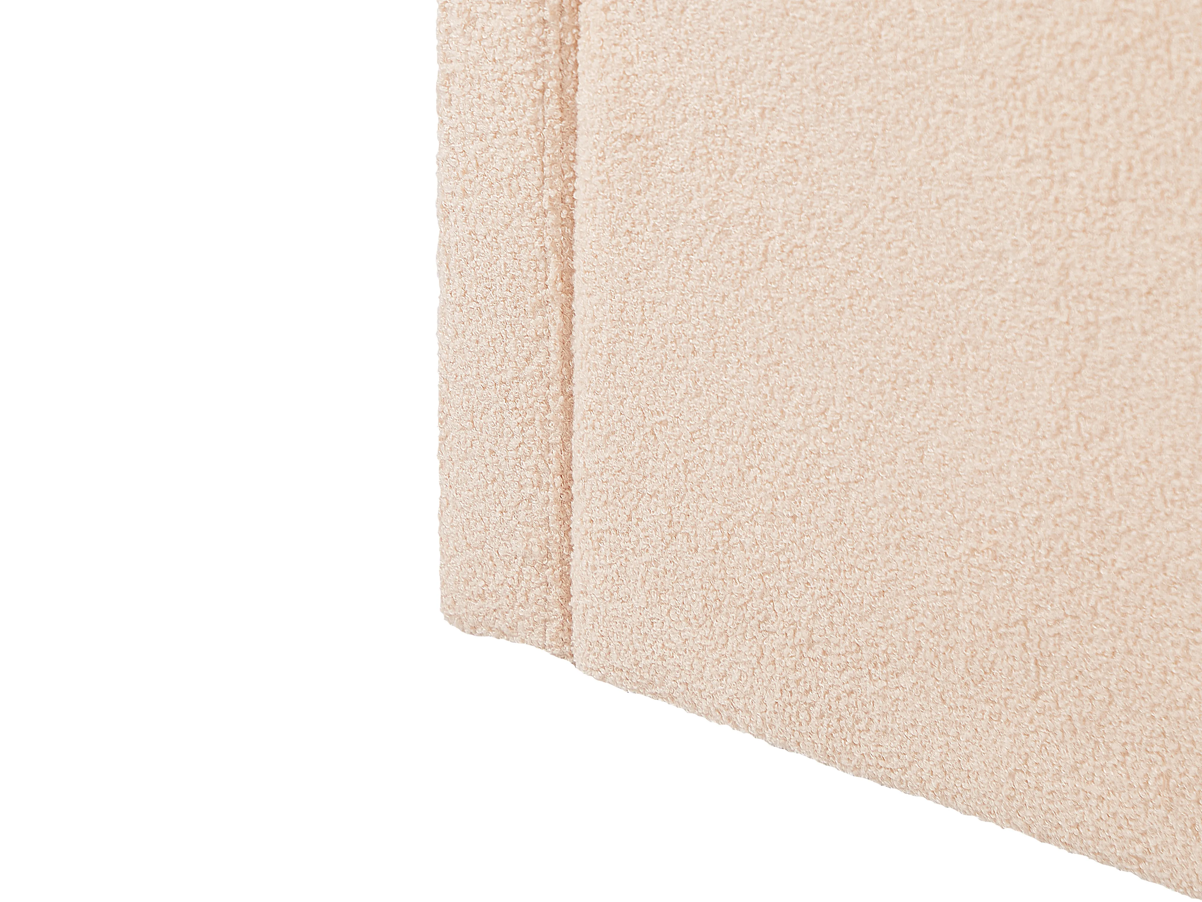 Onderschuifbed Bouclé EYBURIE 90 x 200 cm Perzikroze