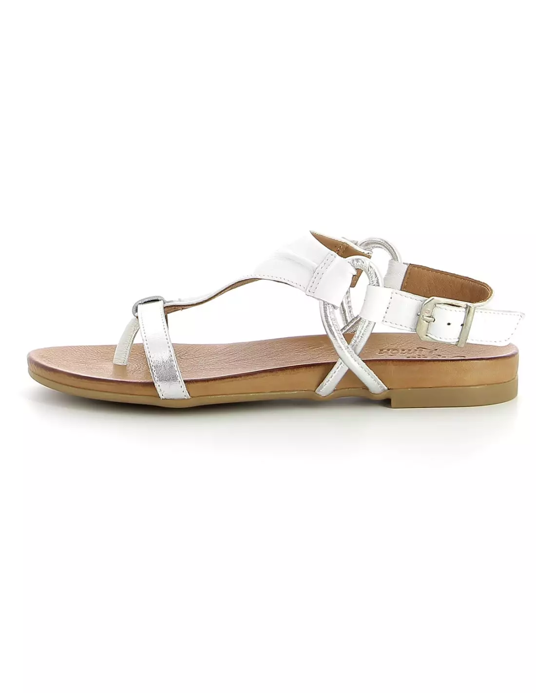 MAISON MANSA 59 - Sandales & nu-pieds Blancargent