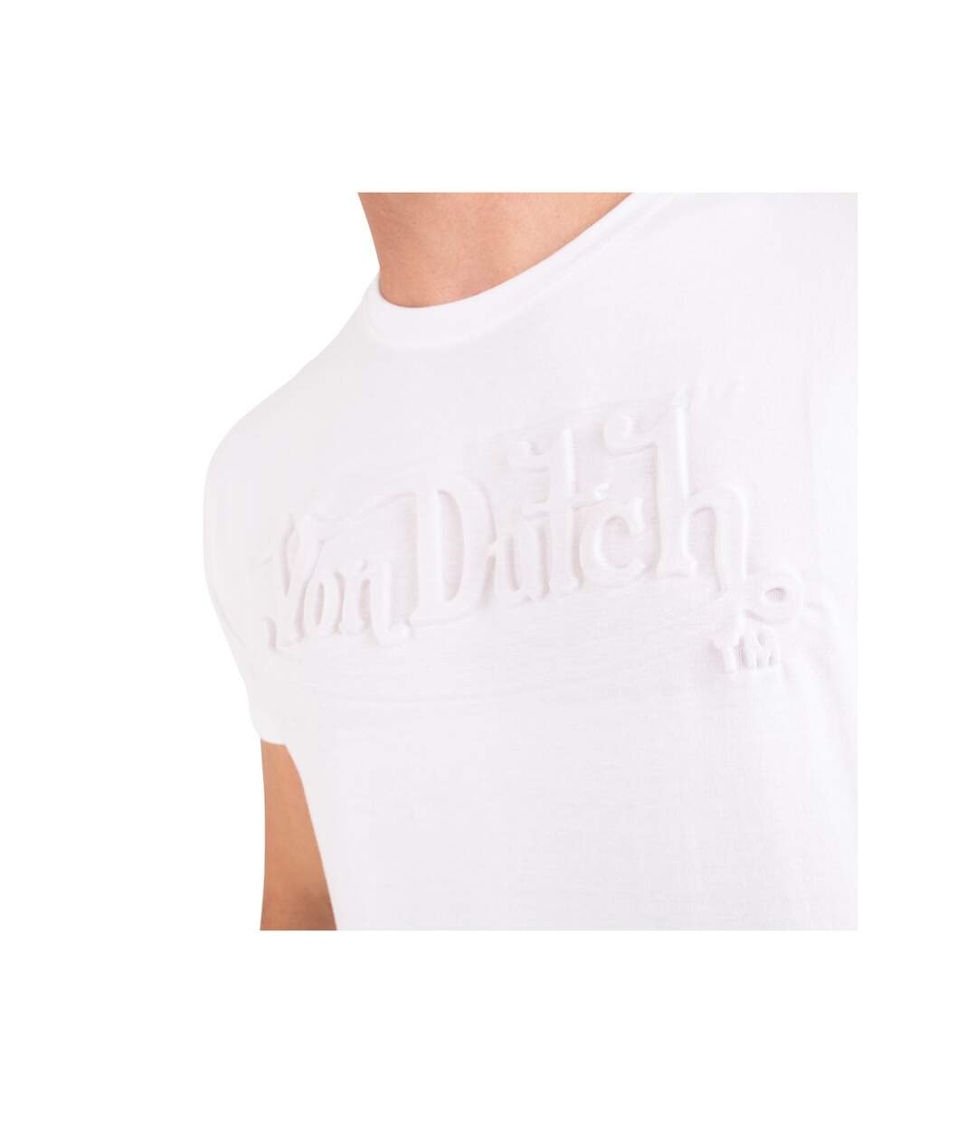 T-shirt col V homme en coton Boss