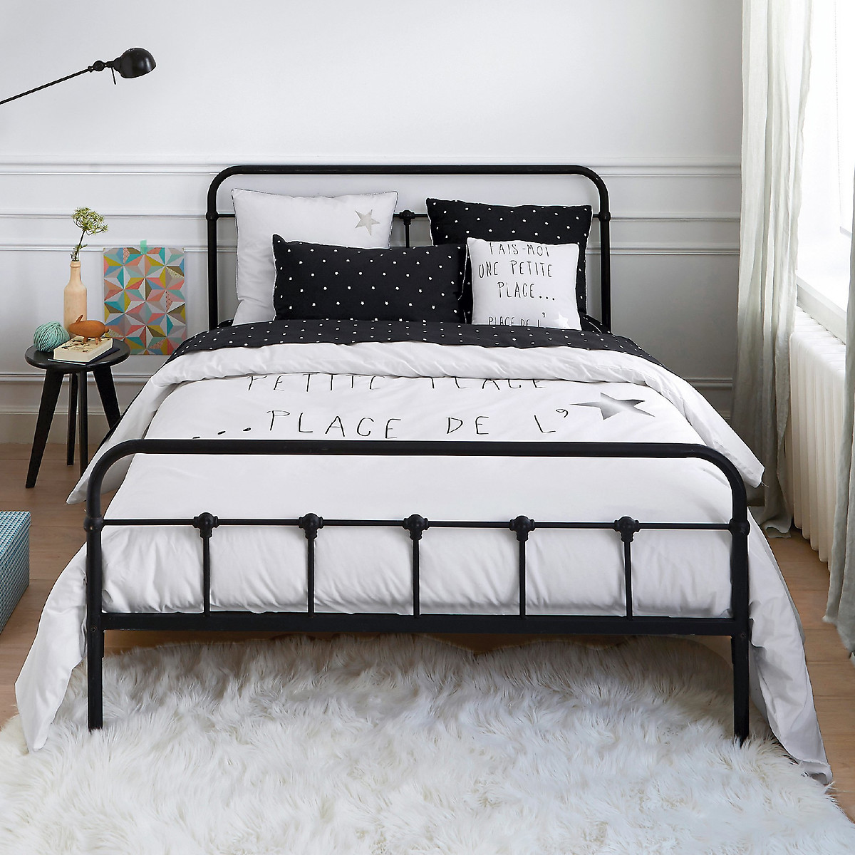 LA REDOUTE INTERIEURS<br>Cama de casal com relógio, Asper