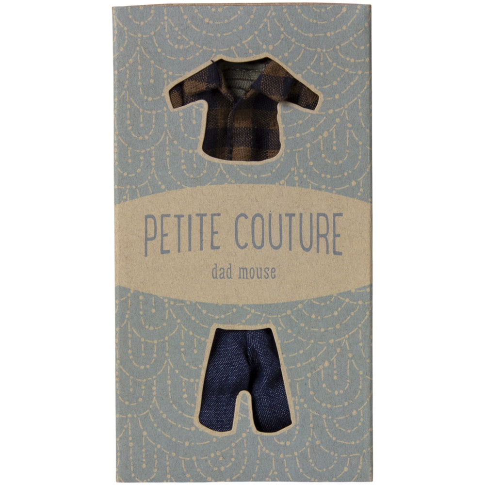 Køb Maileg Brown Checked Skjorte Og Bukser, Far Mus