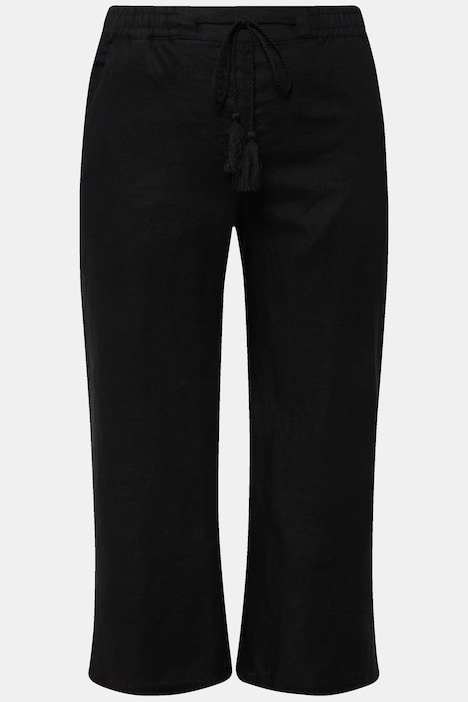 7/8-Leinenhose, elastischer Bund, natürlich kühl
