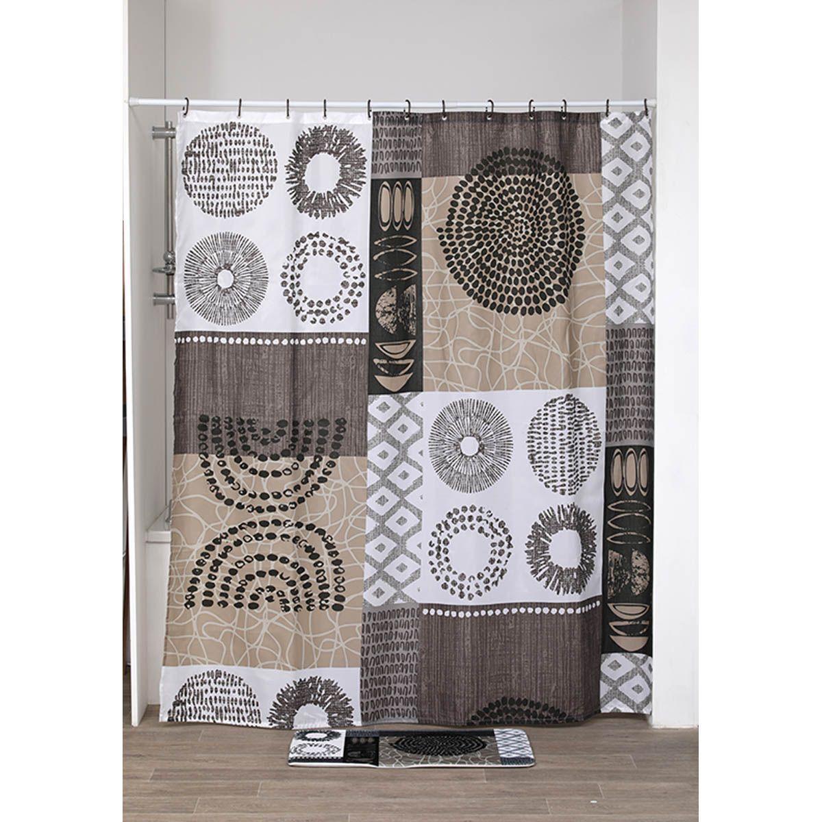 RIDEAU DE DOUCHE POLYESTER 180X200 CM MASAI