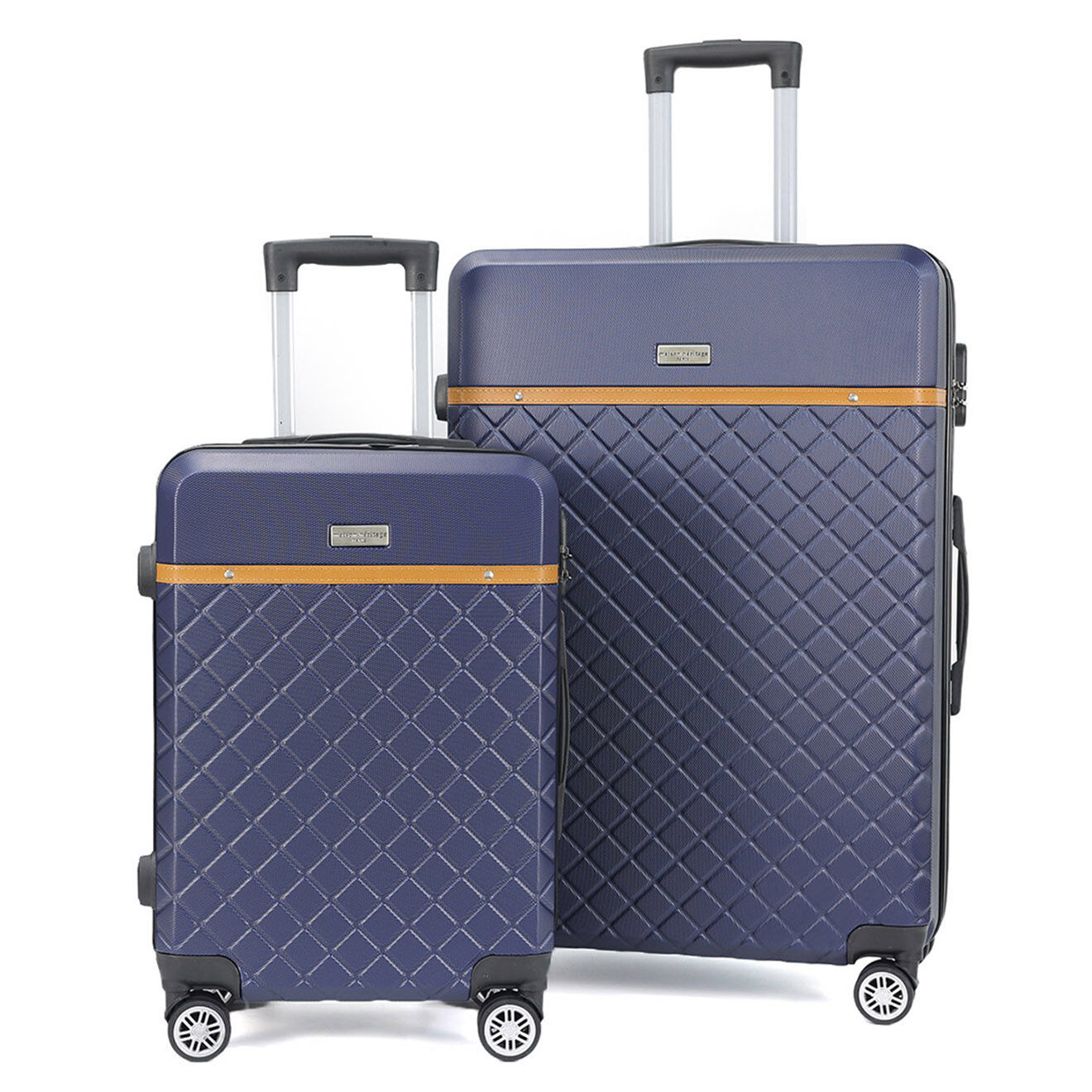 Maison Héritage 2 Valises 4 roues doubles Odeon 65/75 cm bleu marine