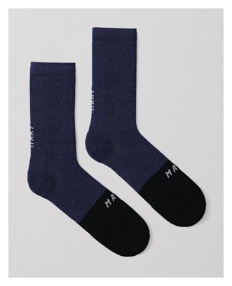 Chaussettes Maap Division Merino Bleu/Noir