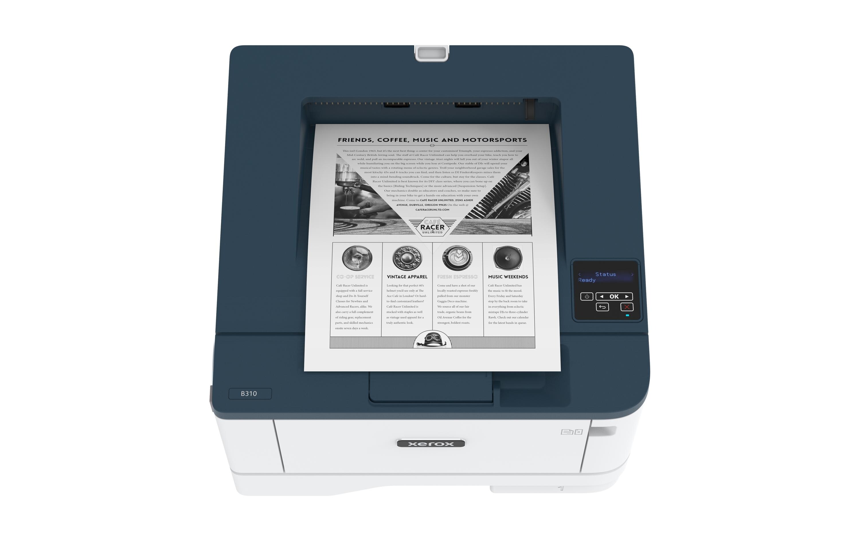 Drucker B310<br>WLAN-fähiger Monolaser-Drucker mit Duplexeinheit