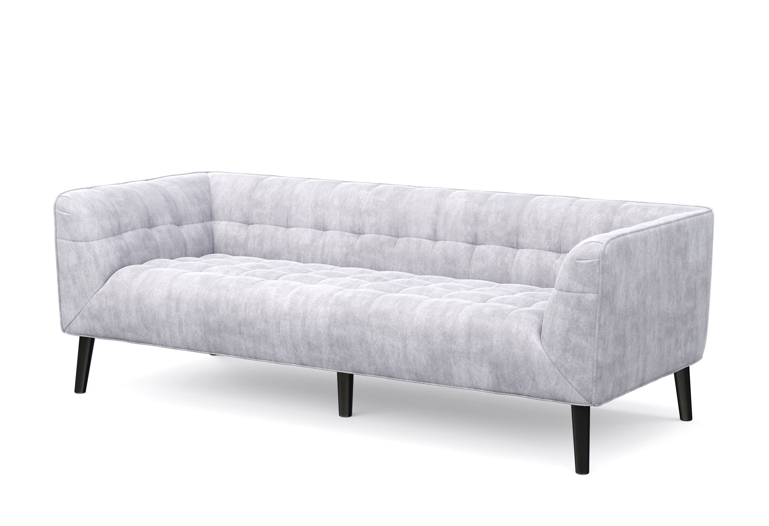 Sofa Set Samt MERLIN grau