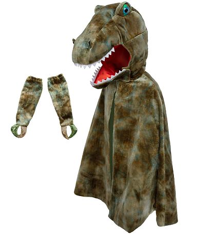 Great Pretenders Udklædning - Kappe -  Grøndasaurus T-Rex m. Kl?r