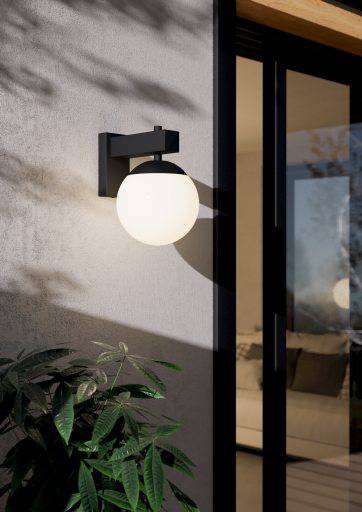EGLO Bufalata Wandlamp - buitenverlichting - E27 - Zwart