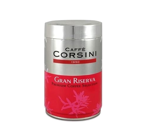 Coffret Corsini : 1 boîte de café moulu Gran Riserva 250g + 1 cafetière italienne