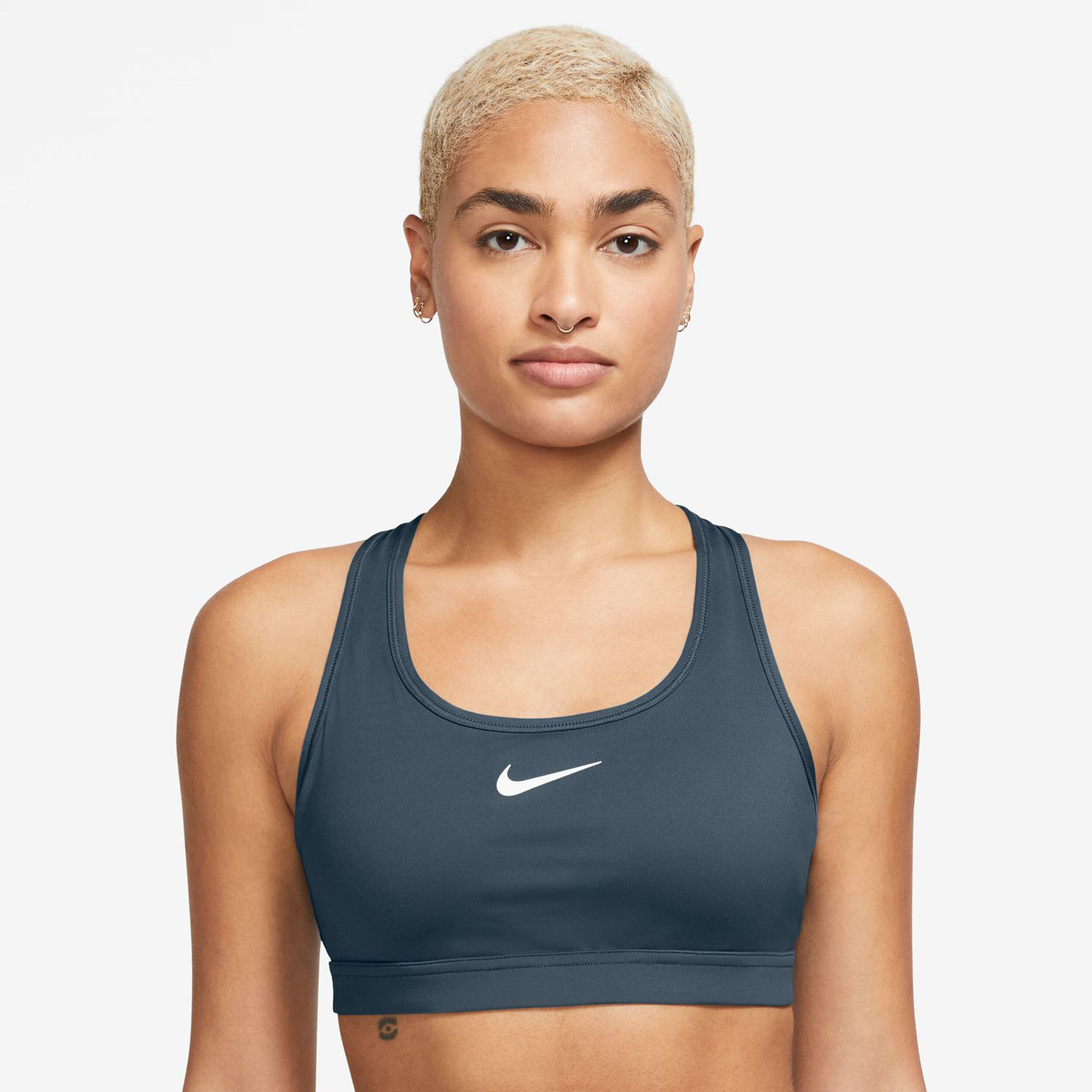 Nike Swoosh MED Support Bra Soutien-gorge Sport Femmes - Bleu Foncé