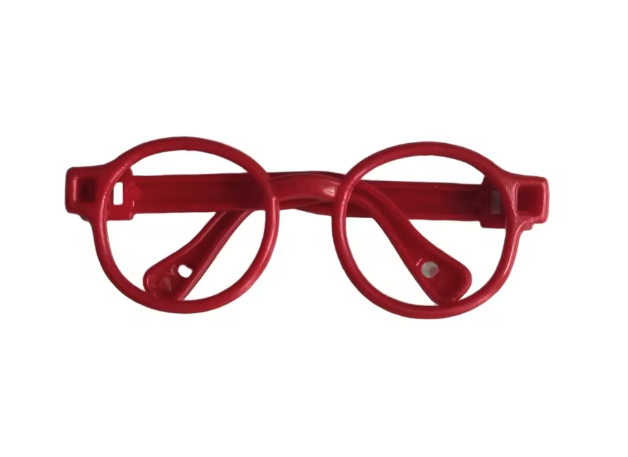 (70x55mm) Monsterhäschen Brille Puppen Zubehör Outfit Verkleidungs Accessoire - Rot