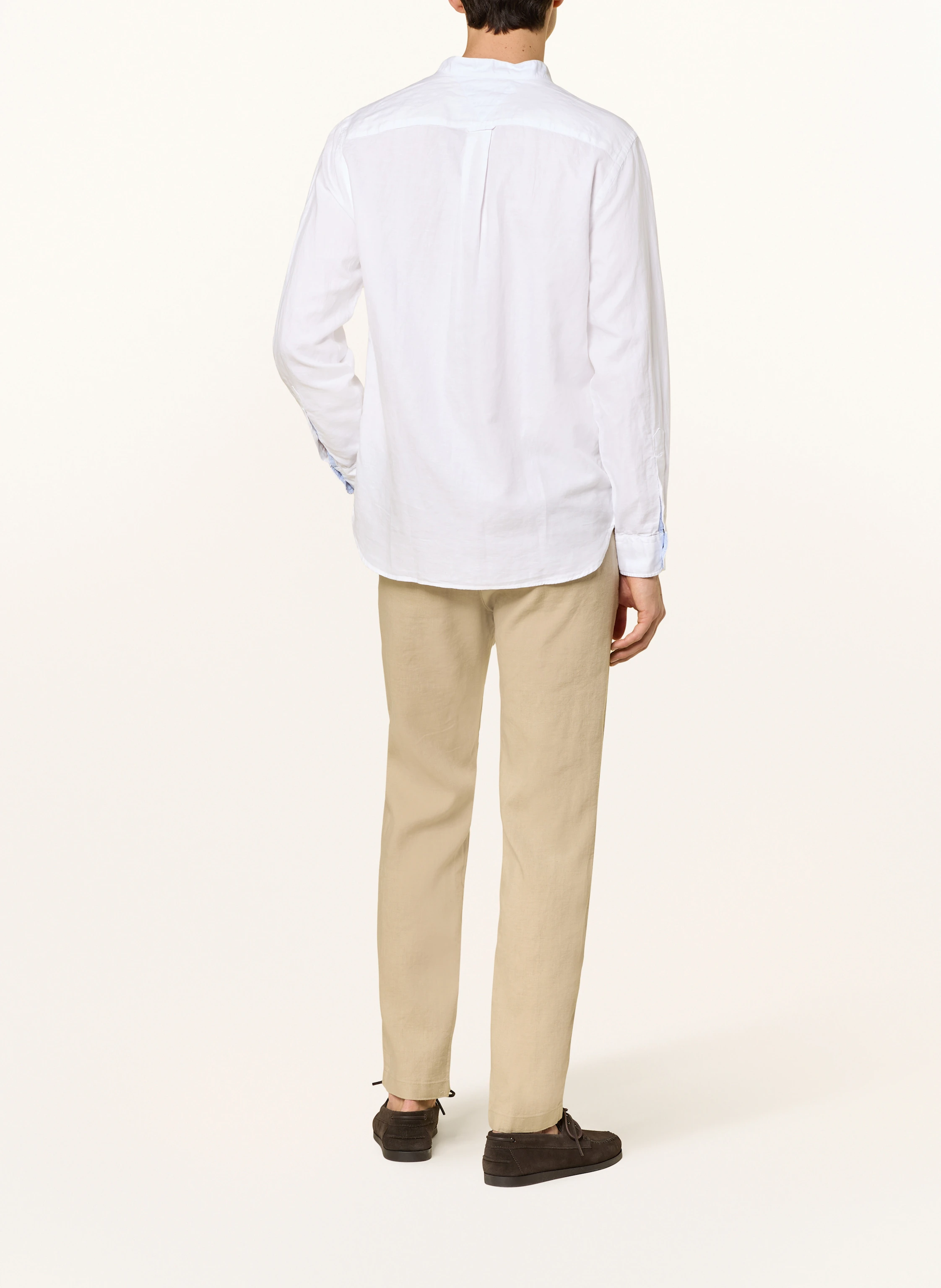 TOMMY HILFIGER Hemd Regular Fit mit Leinen und Stehkragen