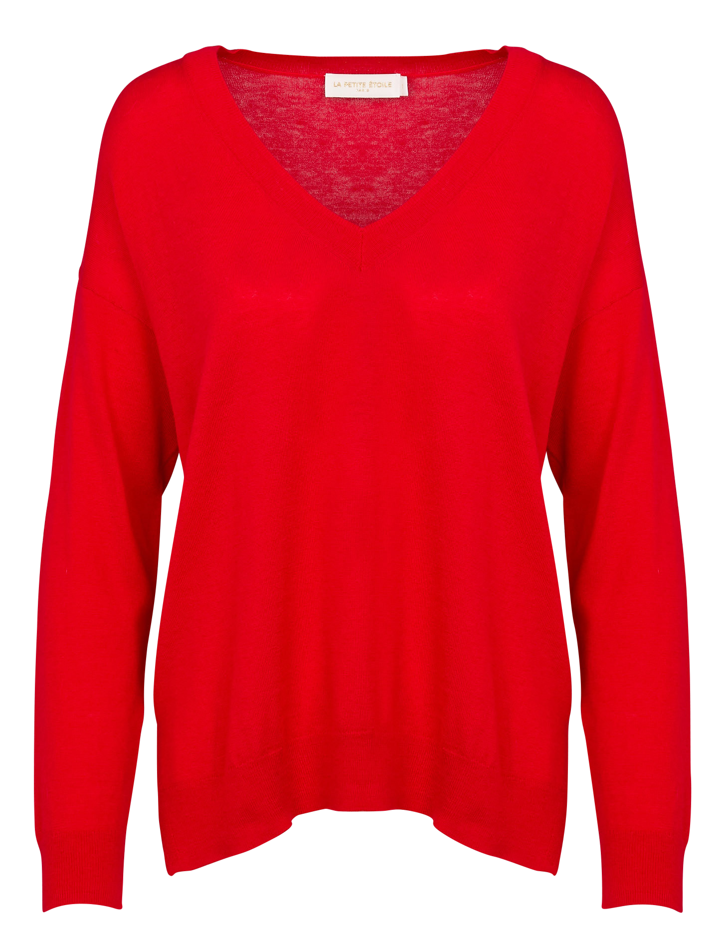 MELYA - Pull maille fine ample | Rouge