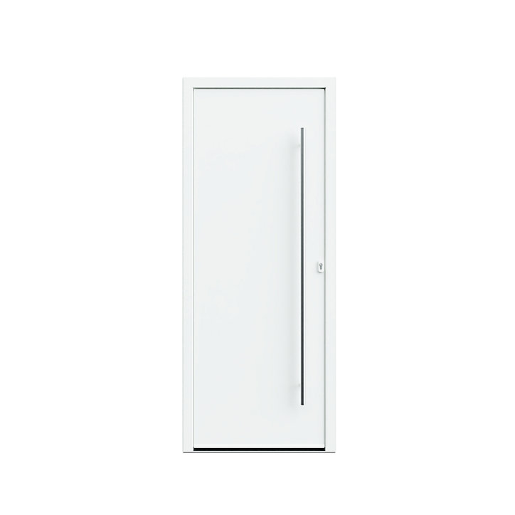 Porte d'entrée FORTIA alu blanc RAL 9003 Kapas 96 x h.218 cm poussant gauche